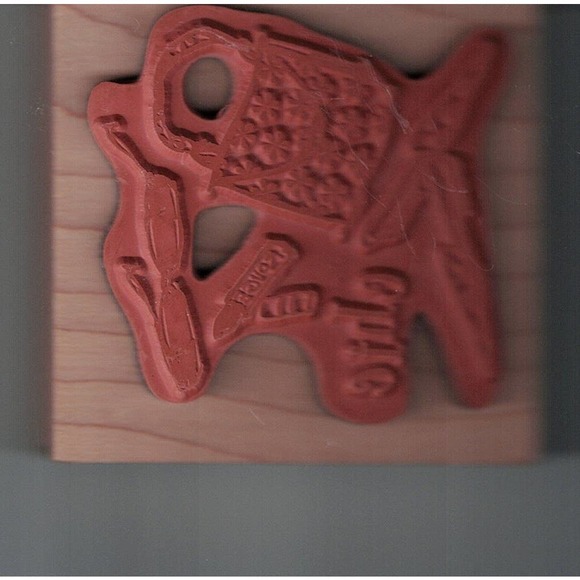 INKADINKADO USA dawn houser chic square wood block rubber stamp 91050-P - Picture 2 of 3